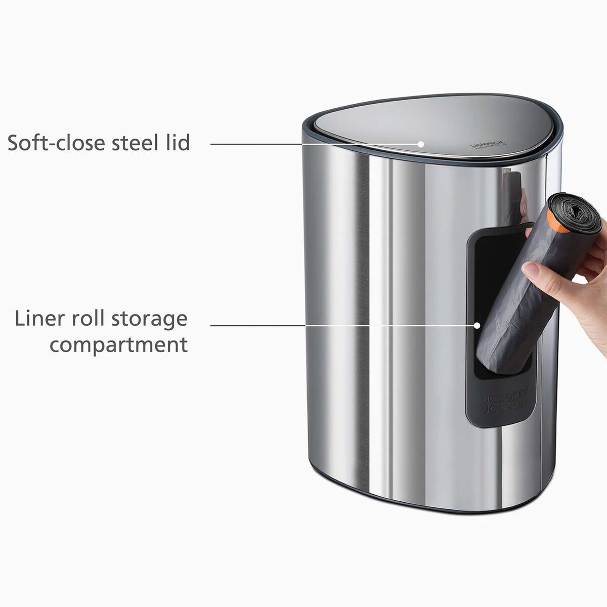 Easystore soptunna 5 liter, steel