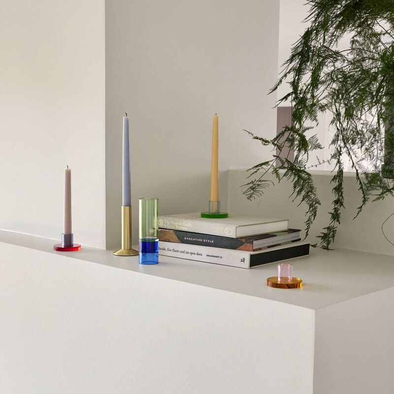 Astra ljusstake 7 cm, blå/grön