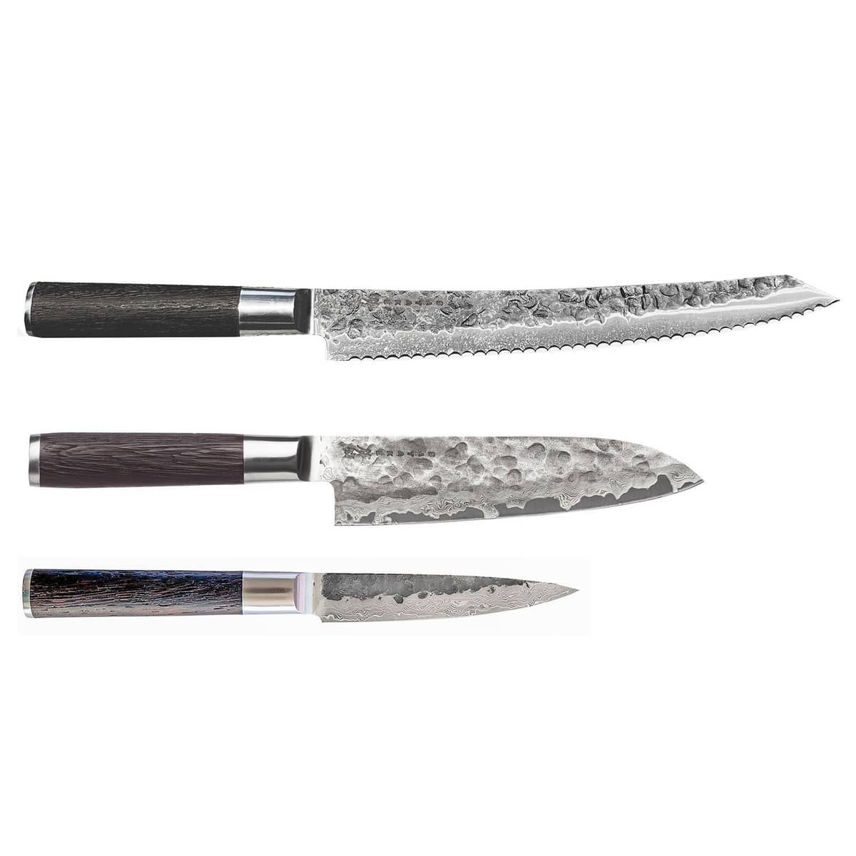 Kuro knivset 3 delar (brödsåg, petty, santoku)