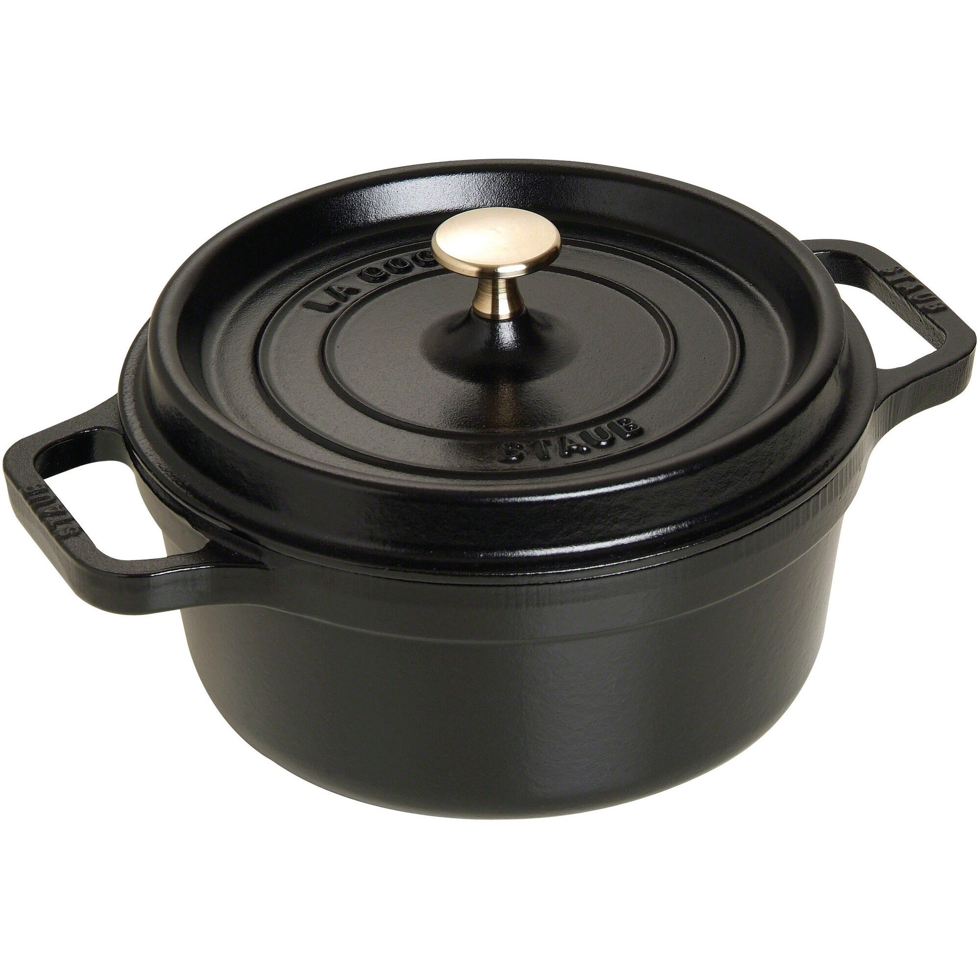 STAUB Staub La Cocotte rund gryte støpejern 2,6 L Svart