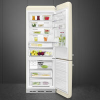 Smeg FAB38RCR6 högerhängd kyl/frys 70 cm, creme