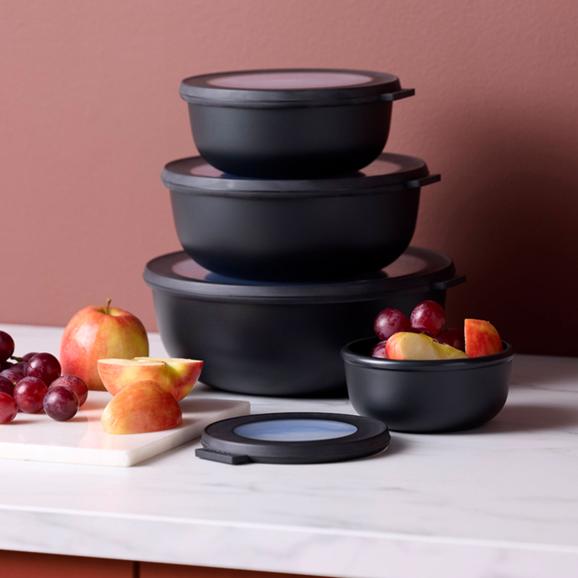 Mepal Cirqula skålesæt lav 4 stk, sort