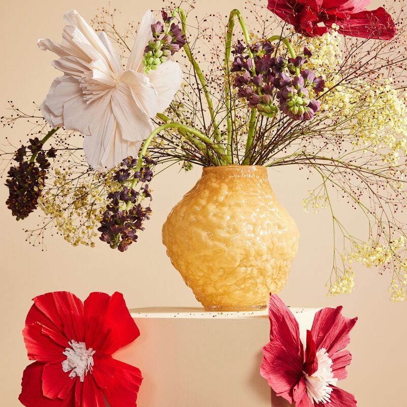 Corallo vase 26 cm medium, gul