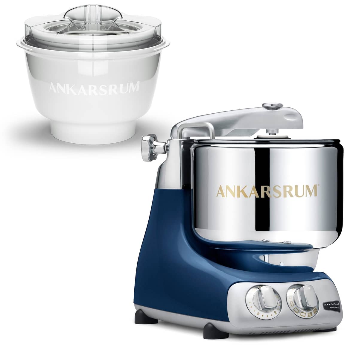 AKM 6230 köksmaskin med glassmaskin, ocean blue