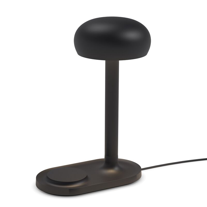 Emendo lampe med Qi trådløs oplader, black