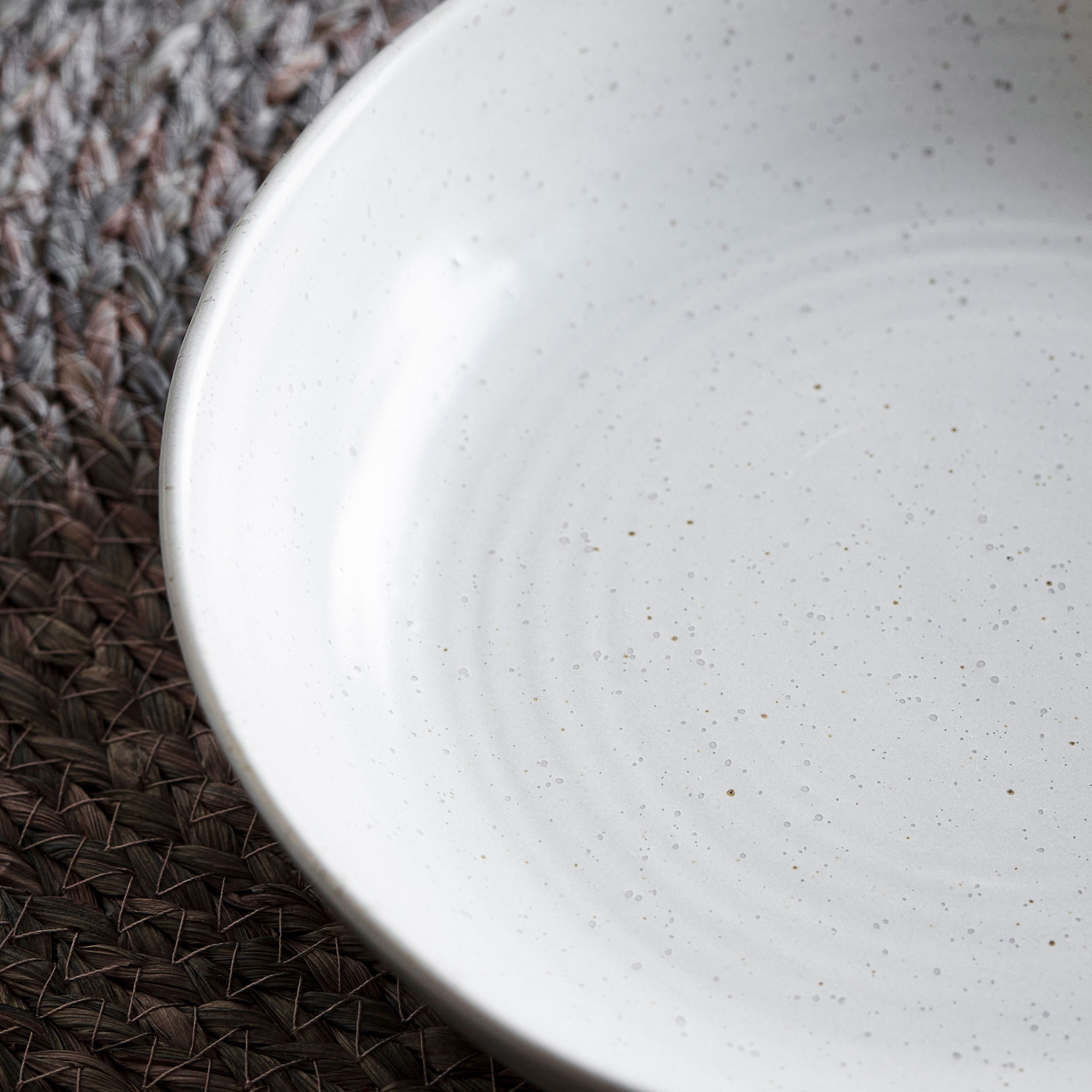 Pion hög skål, grå/vit