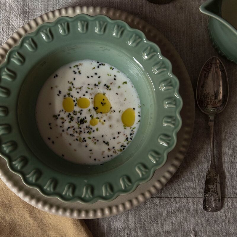 Tulipa dyb tallerken 23 cm, 2-pak, verona grøn