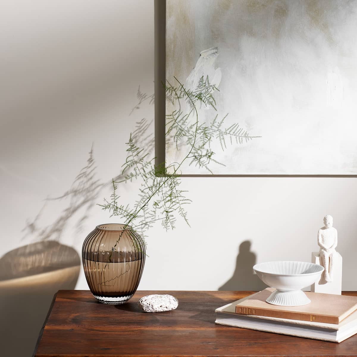 Hammershøi vase, 18.5 cm, valnøtt