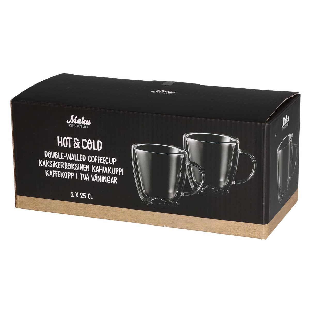 Kaksinkertainen kahvilasi 25 cl, 2 kpl