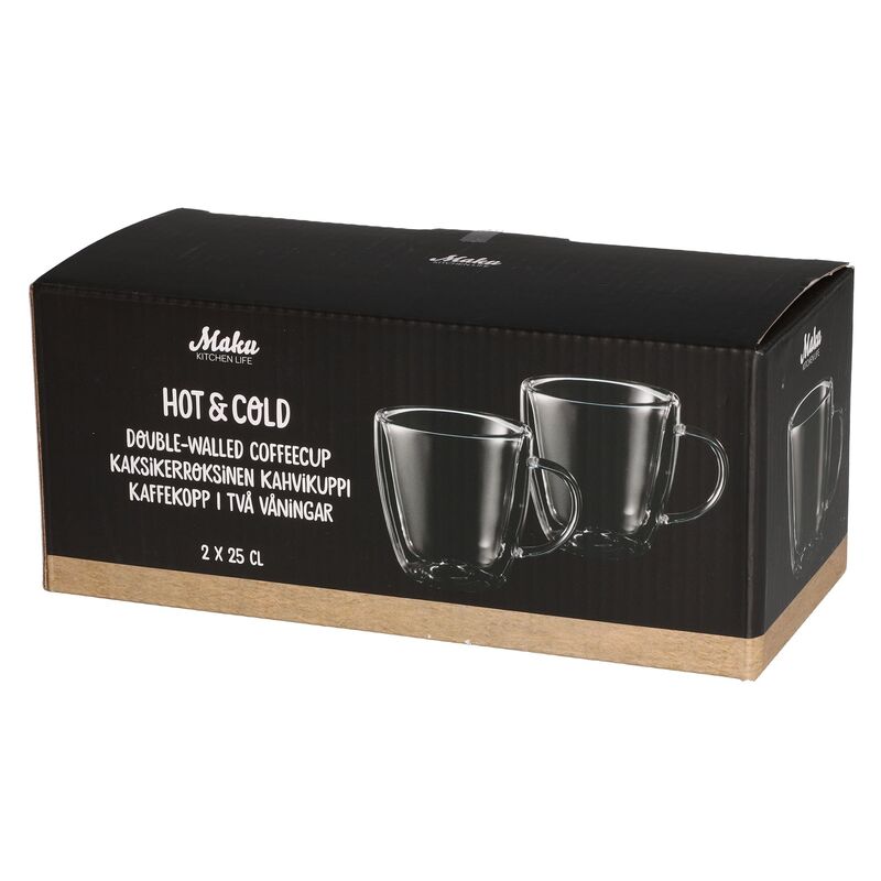 Dubbelväggat kaffeglas 25 cl, 2-pack