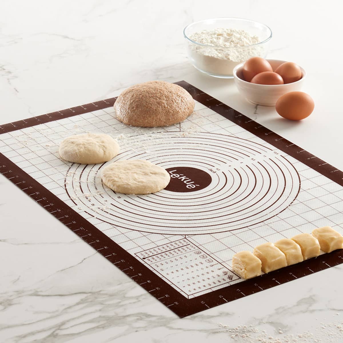 Bakematte med målelinjer 60 cm x 40 cm