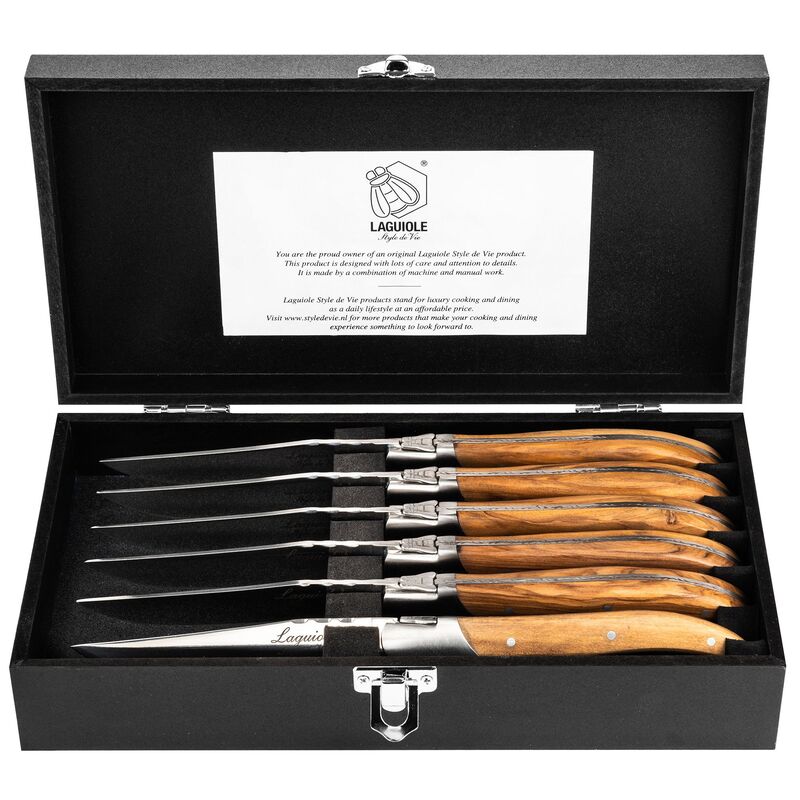 Grillknivar 6-pack, olivträ