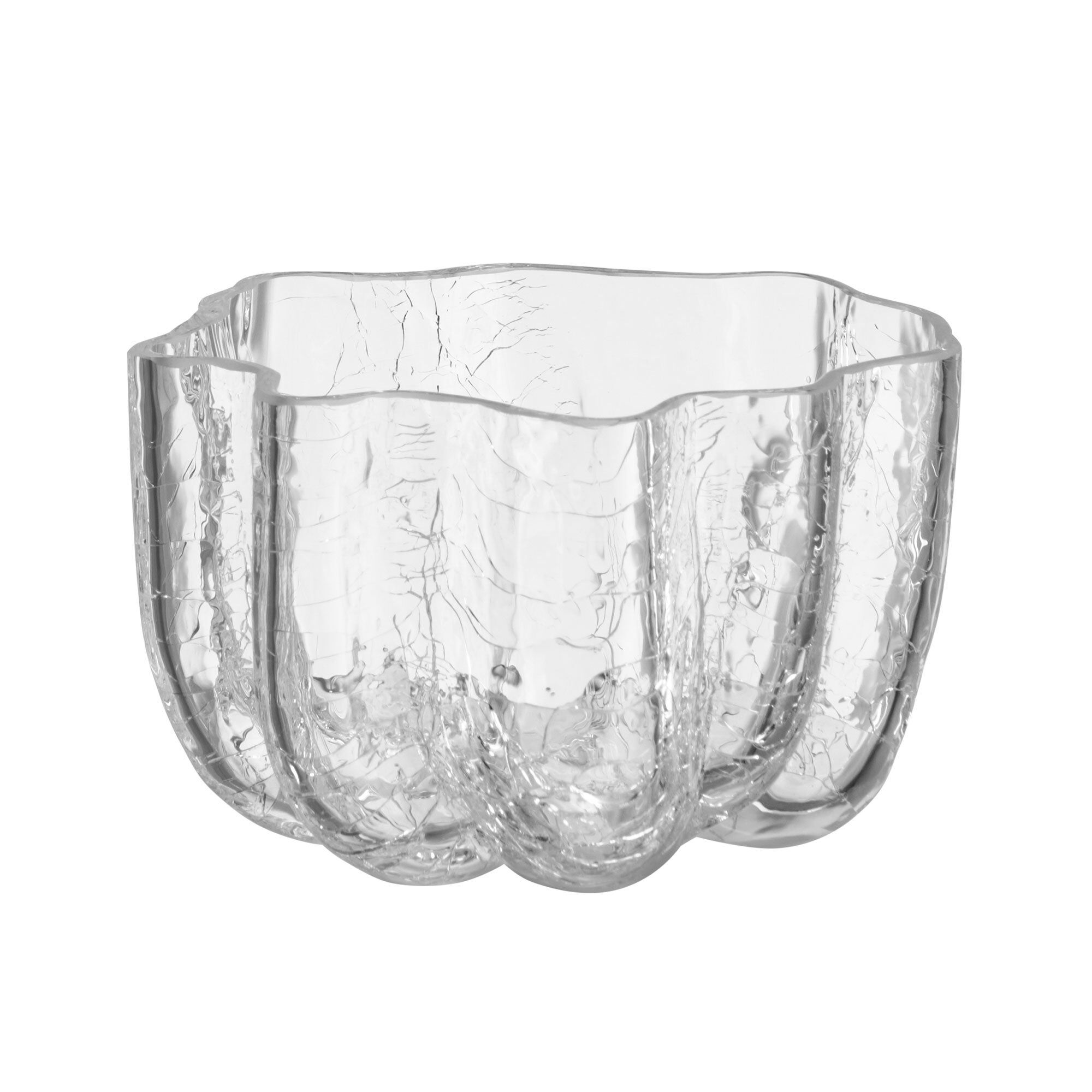 Crackle telysholder 5,8 cm, klar