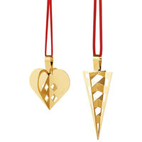 Georg Jensen CC 2025 julepynt 2 dele, 18K guldbelægning