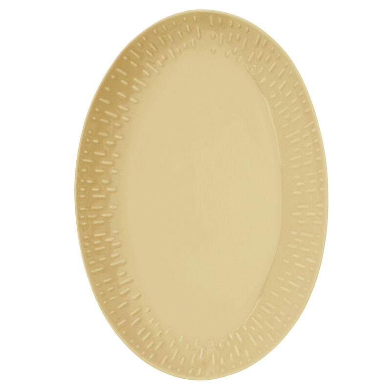 Konfetti soikea vati 36 x 25,5 cm, mustard