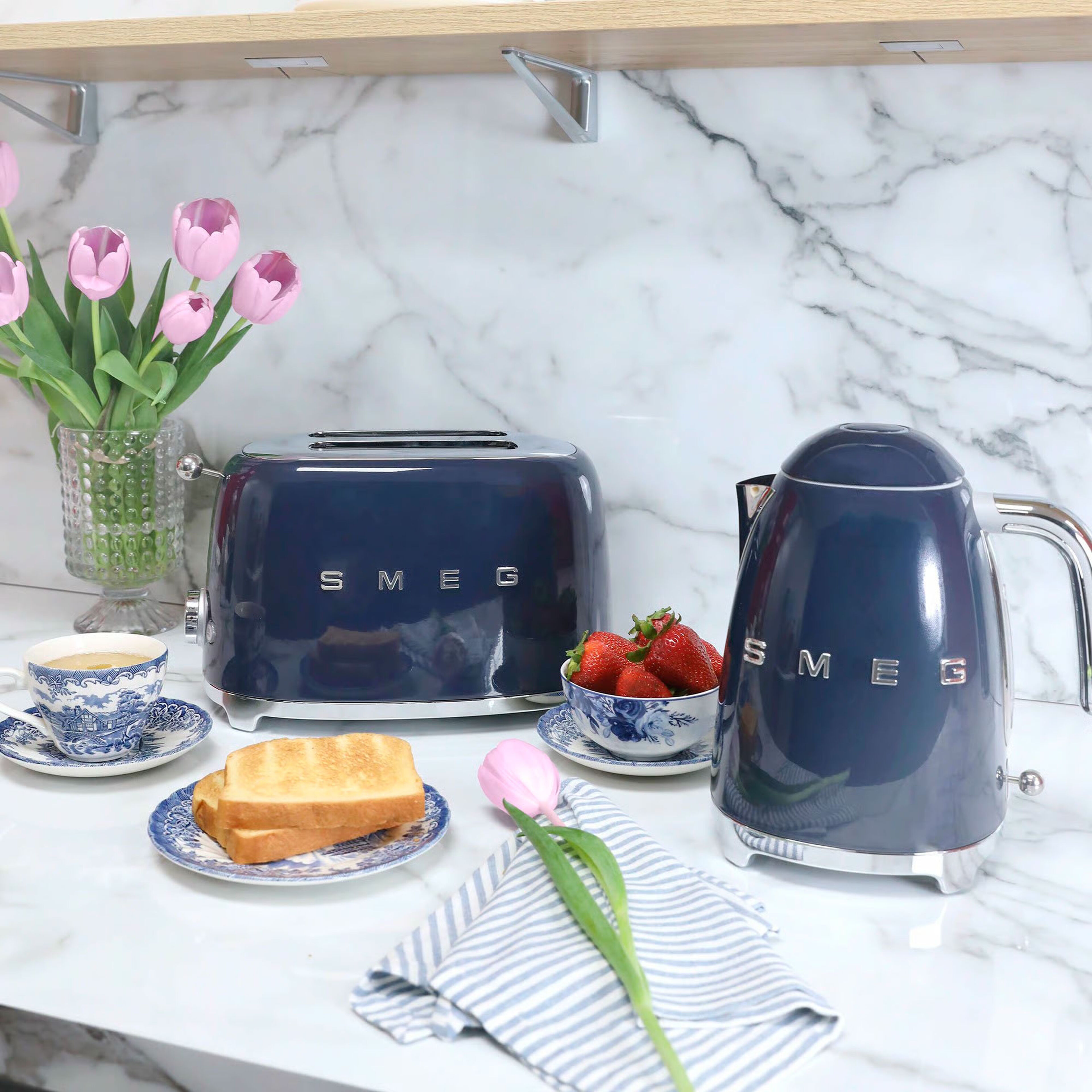 Kaffebryggare, brödrost & vattenkokare, navy blue