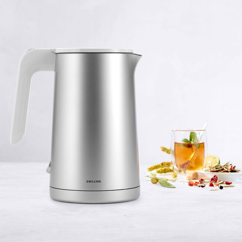 Enfinigy elkedel 1 liter, sølv/hvid