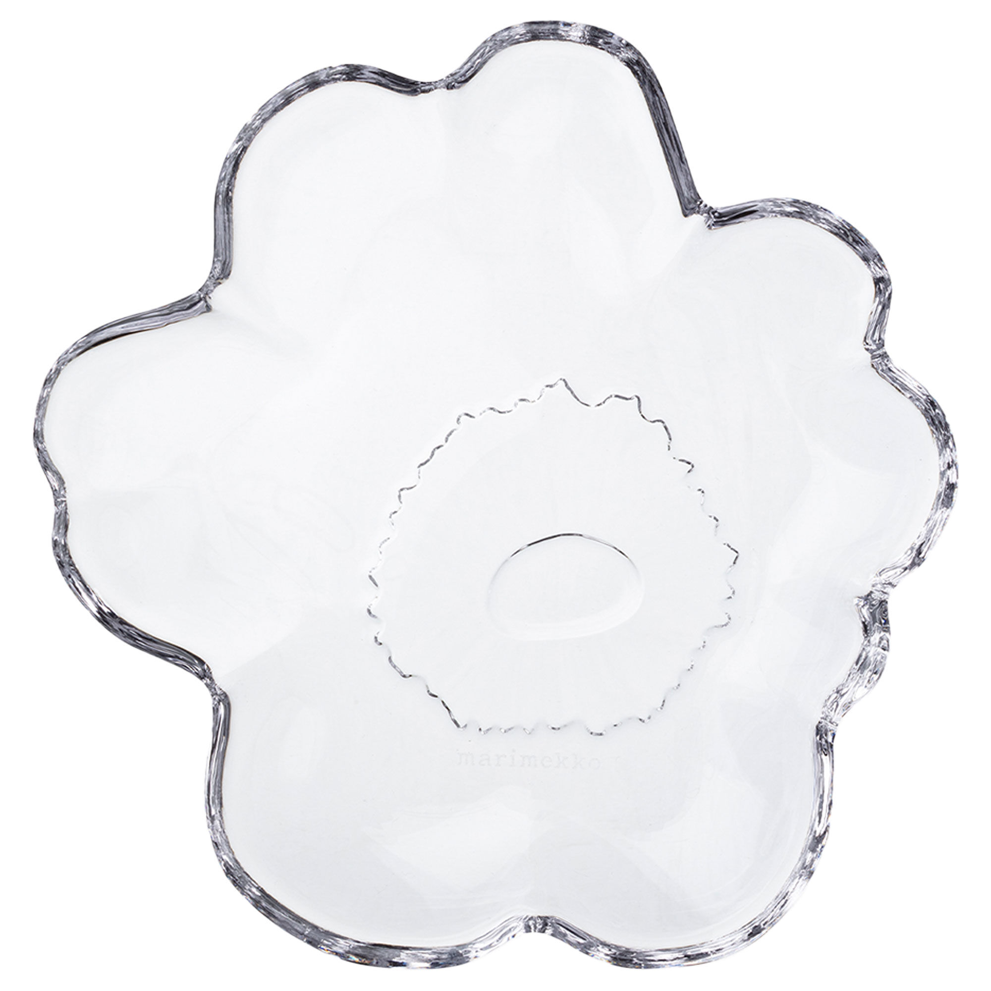 Marimekko Unikko tallerken 13 cm, klart glas