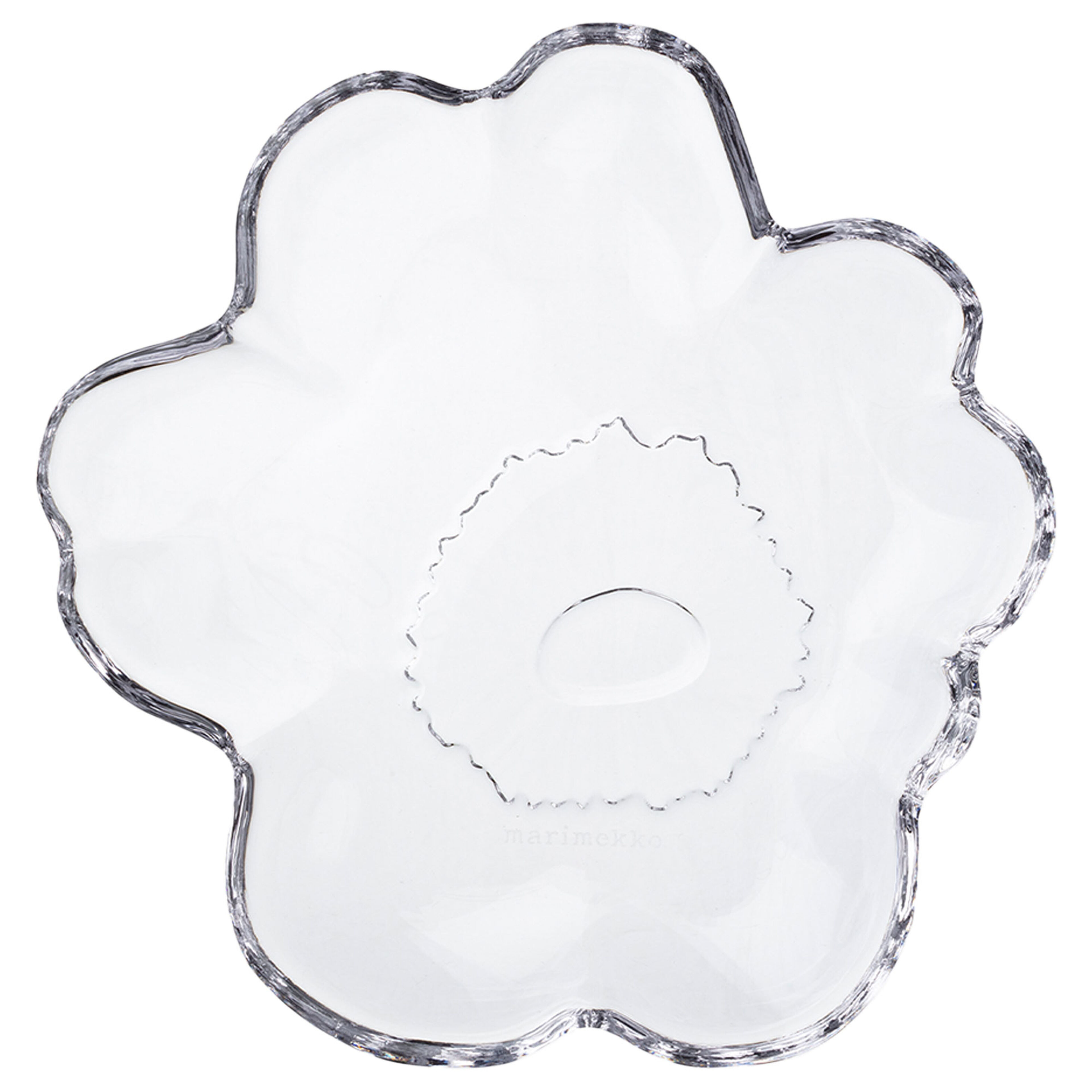 Unikko tallerken 13 cm, klart glass