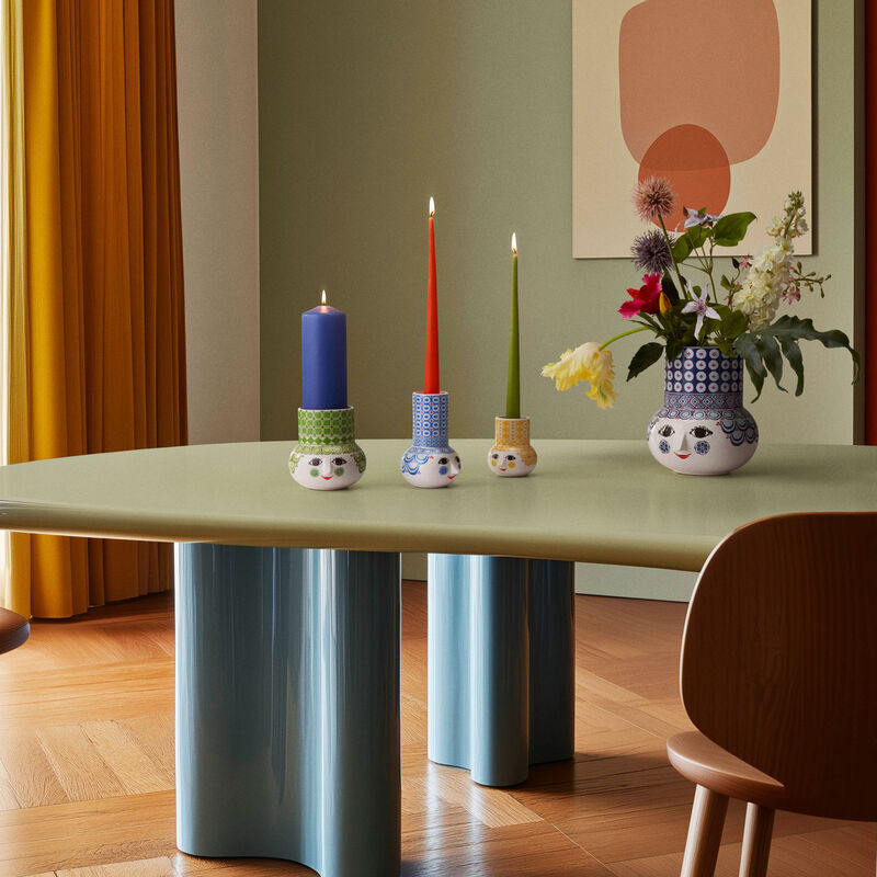 Bjørn Wiinblad Olga blokklysestake 12 cm, grønn