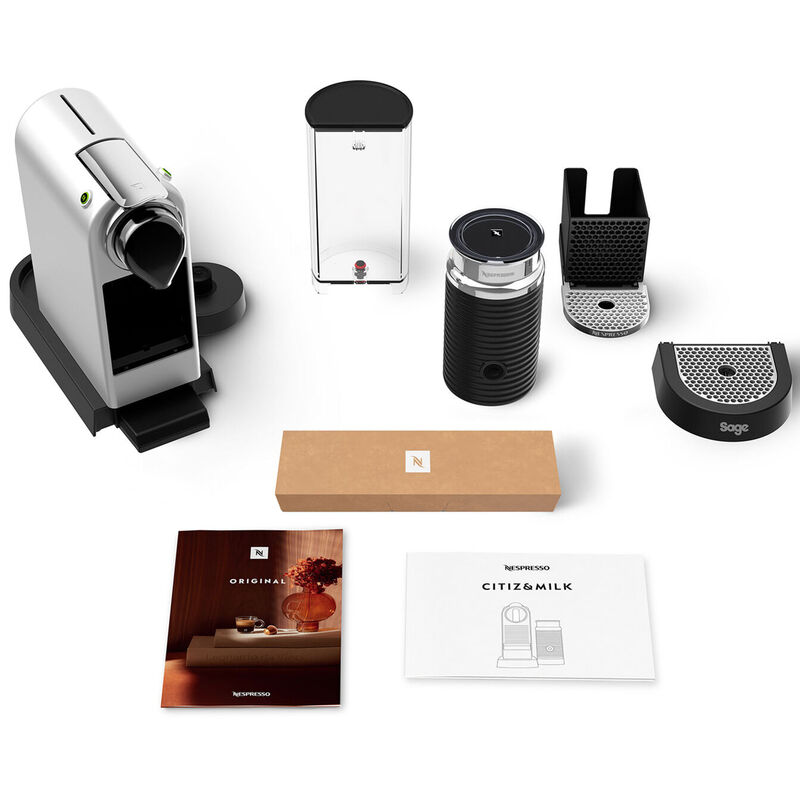 Nespresso by Sage SEC 660 CitiZ & Milk kapselmaskine med mælkeskummer, sølv