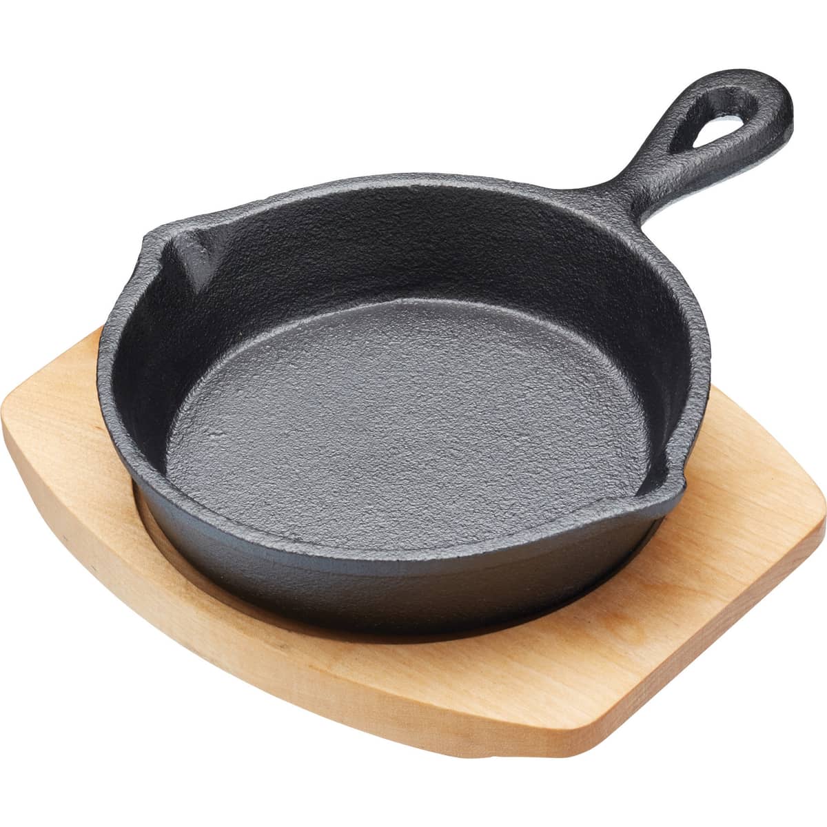 Mini serverings gjutjärnspanna