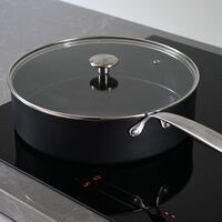 Combekk Sautépanne med stålhåndtak 28 cm / 5 liter, svart