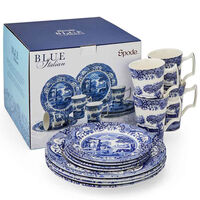 Spode Blue Italian stel 12 dele, blå/hvid
