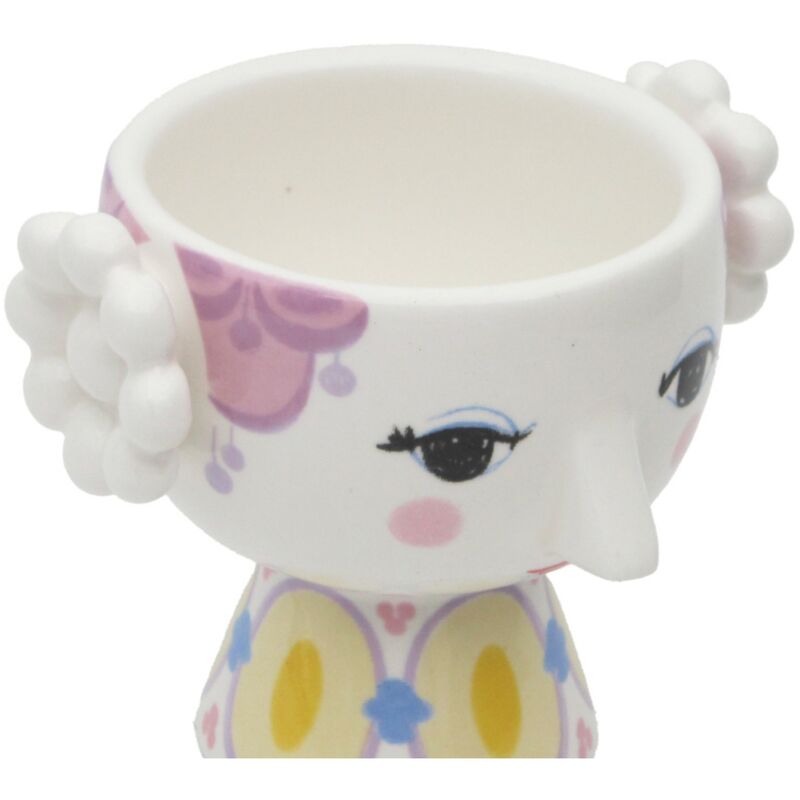 Eva kynttilänjalka  Ø6,5, keltainen/laventeli, 2 kpl.