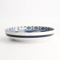 Matori Hishimon pastatallrik 20 cm, blå/vit