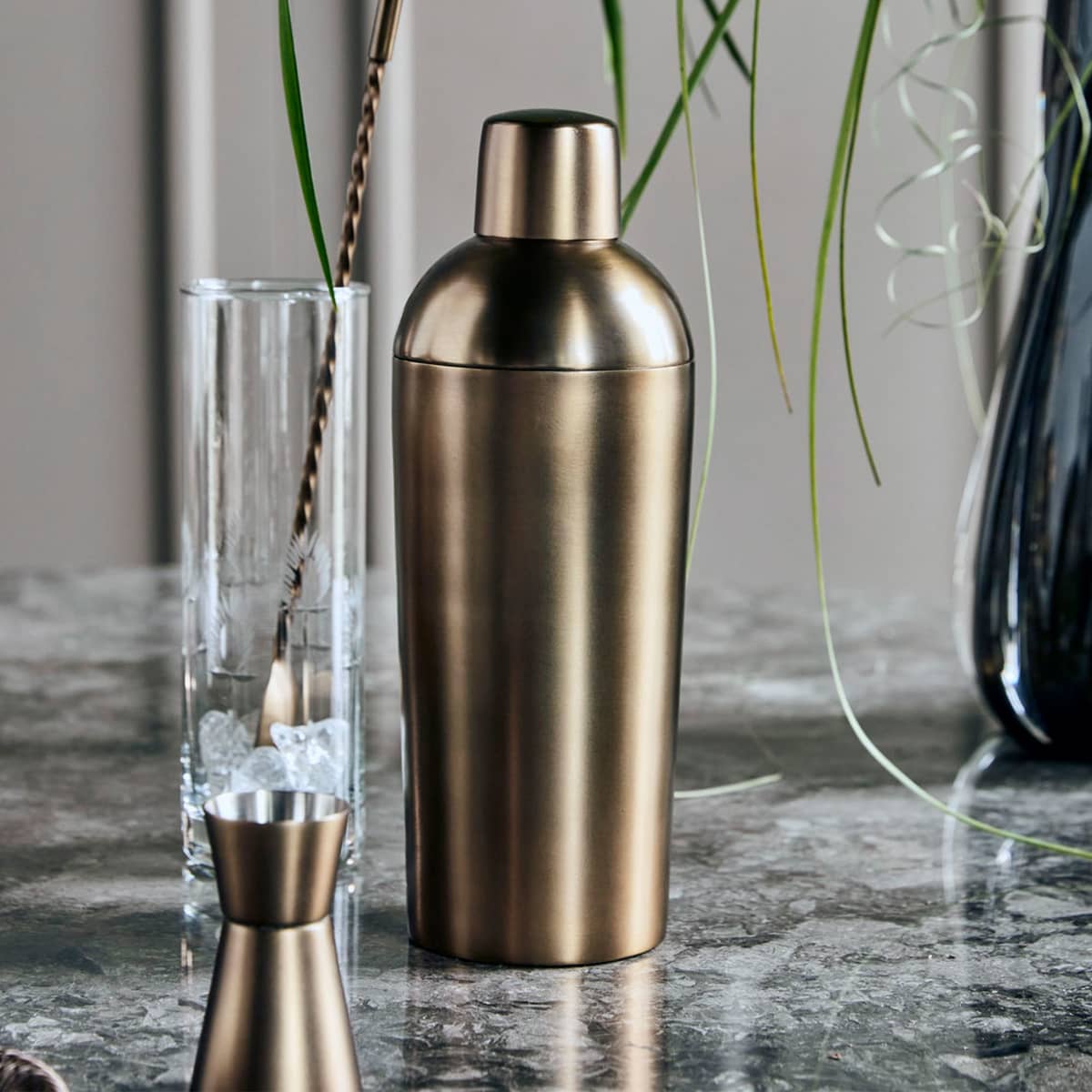 Baar cocktailshaker 750 ml, antik mässing