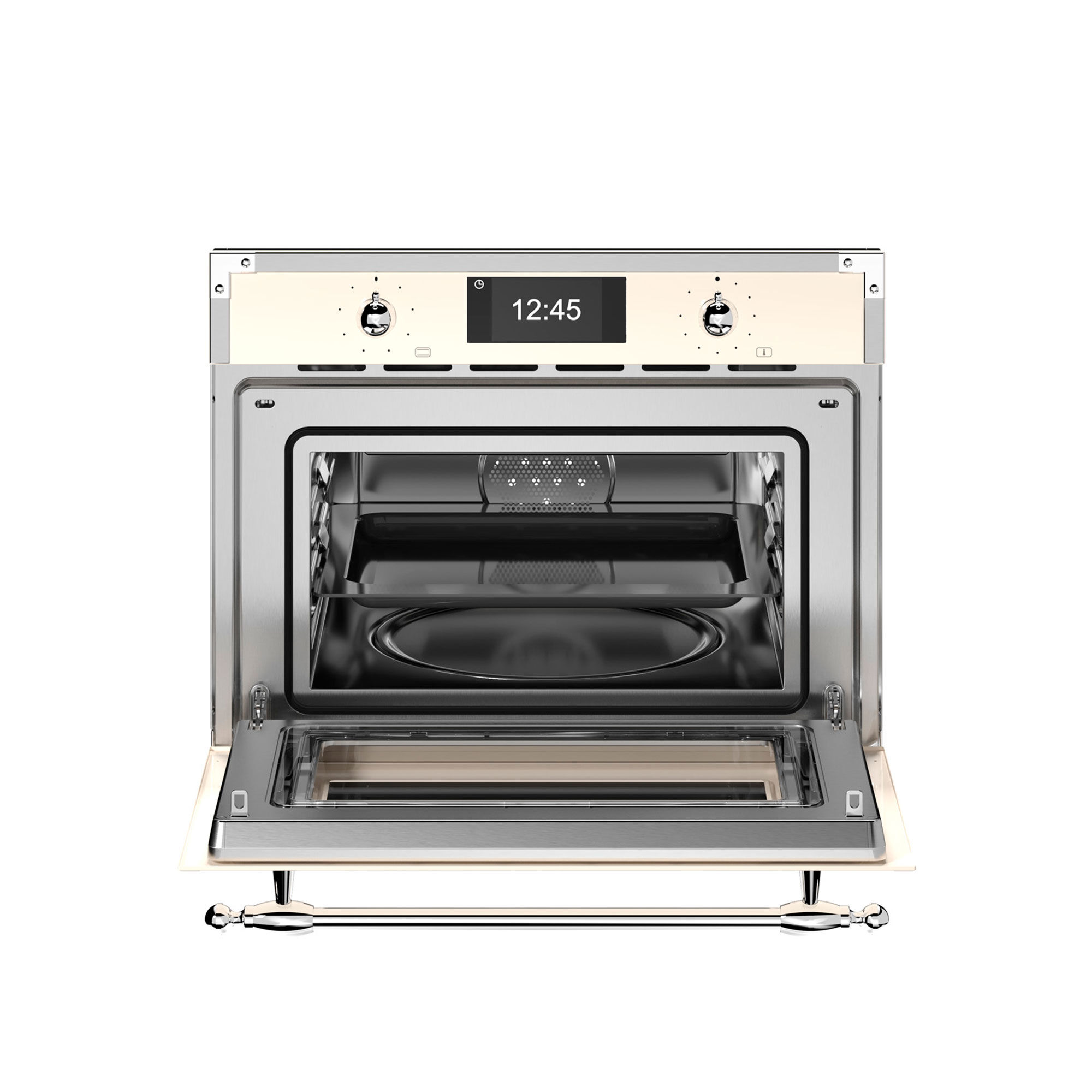 FHER4077MTAX3 Heritage kombiovn med mikrobølgefunktion, elfenbenshvid/krom