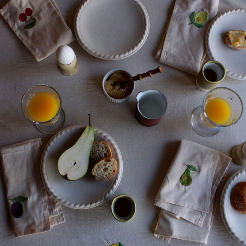 Midnatt Tutti Frutti serviett 40×40 cm 4-pakning, beige