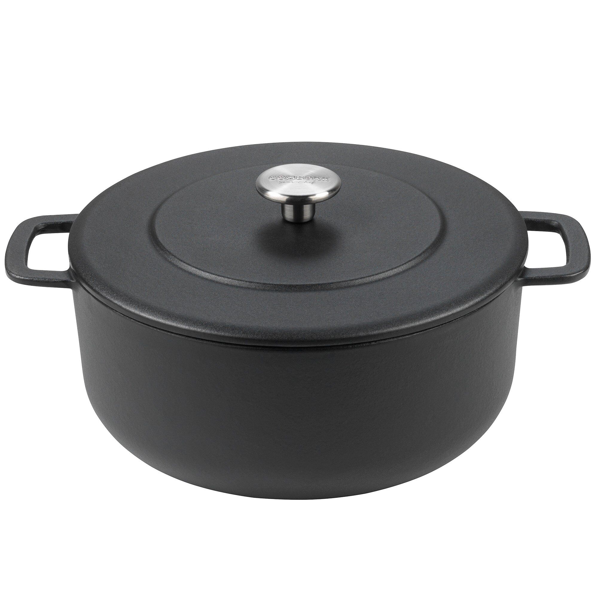 Gjutjärnsgryta emaljerad, Svart, 24 cm.