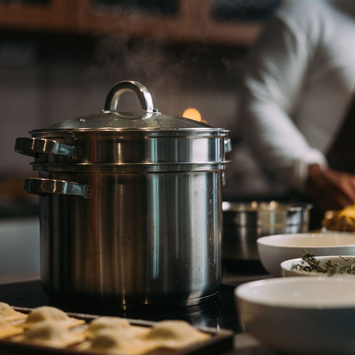 Pastagrytset med ånginsats + durkslag 7,5 liter