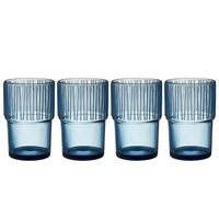 Kusintha Caféglas 38 cl, blå, 4 stk.