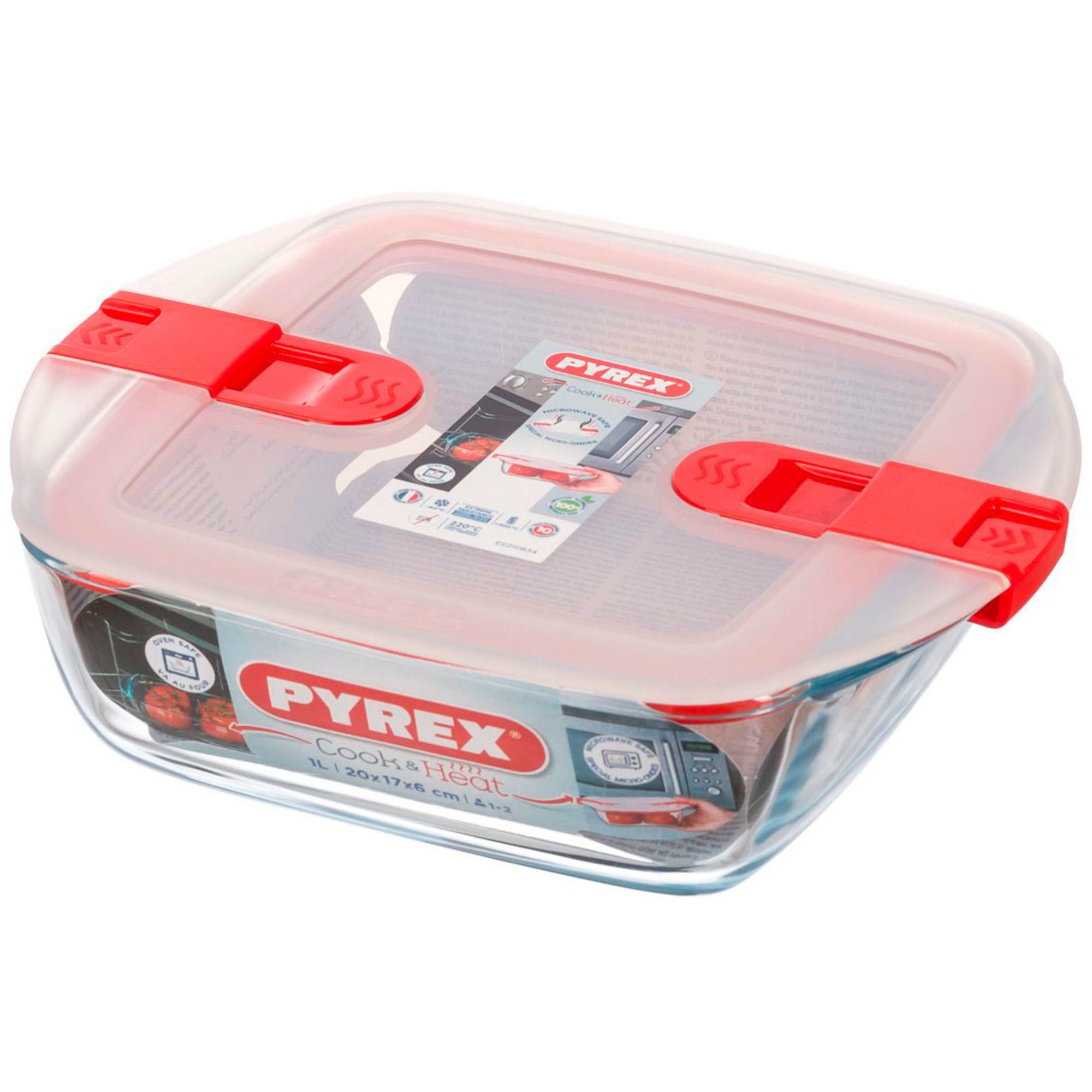 Ovnsform Cook and Heat med lokk, 1 liter
