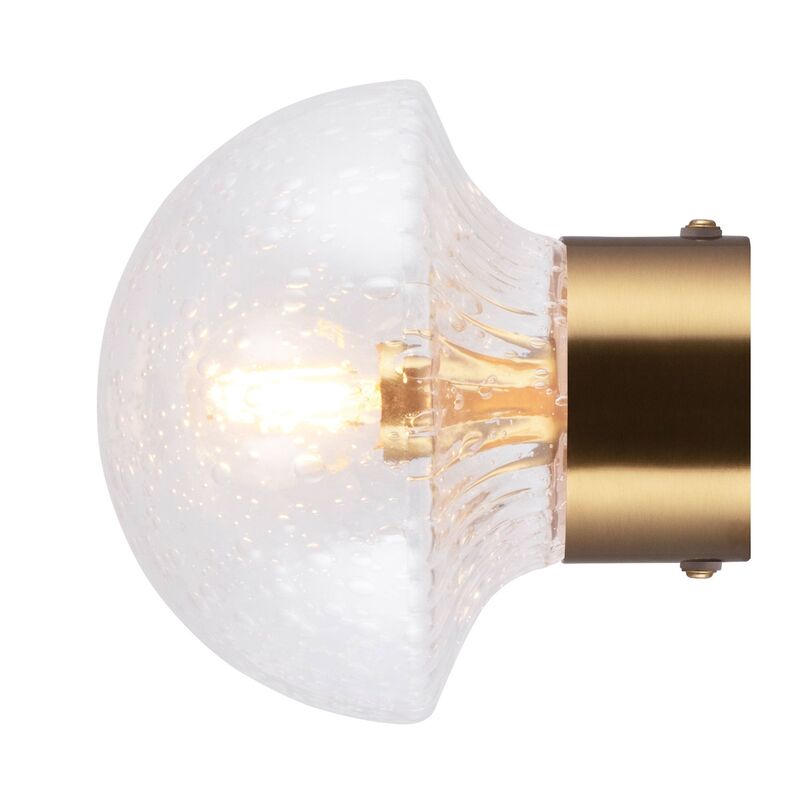 Fungo 16 væglampe, klar/messing