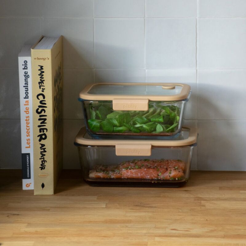 Glaslåda med vakuumlock 1200 ml