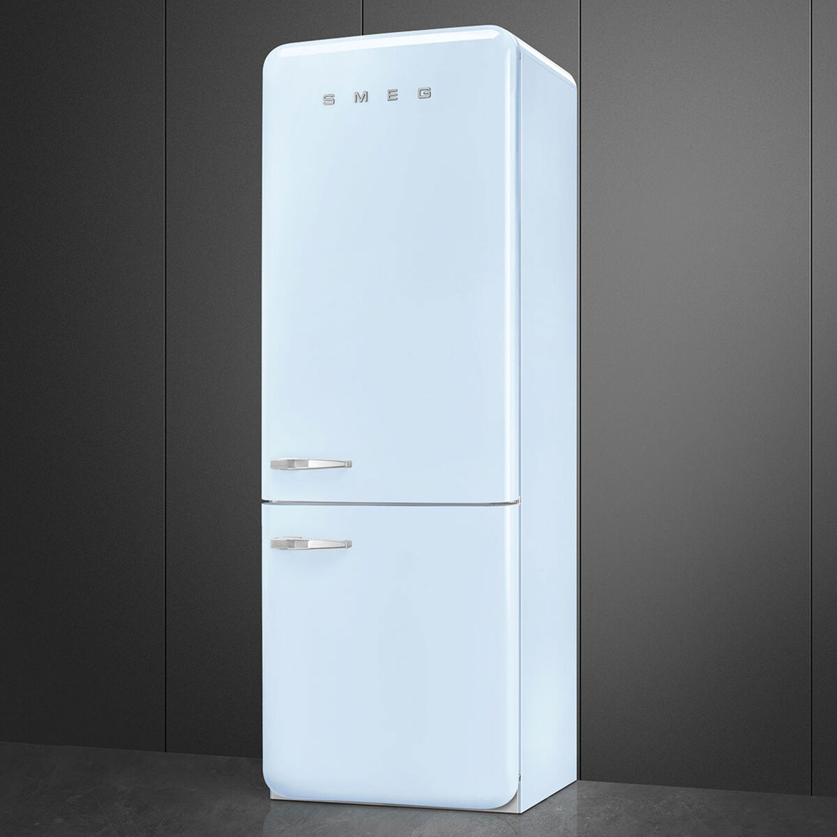 Smeg FAB38RPB6 högerhängd kyl/frys 70 cm, pastellblå