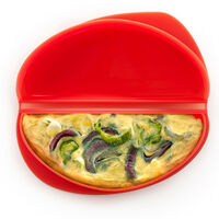 Omelettform för mikrovågsugn, röd