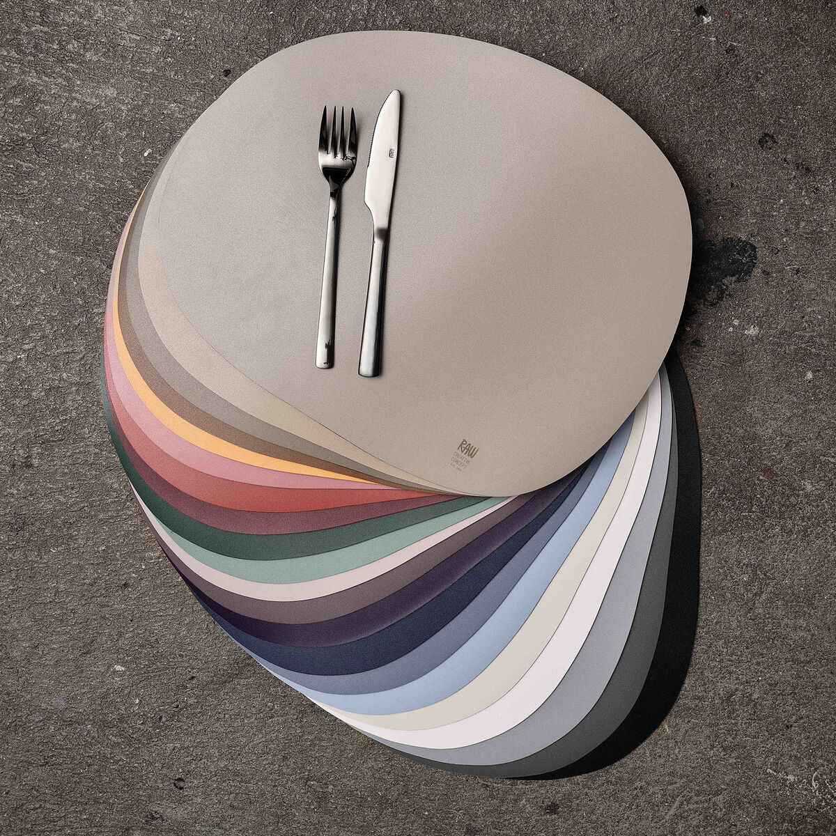 Aida Raw Bordstablett 1-pack, ljusgrå