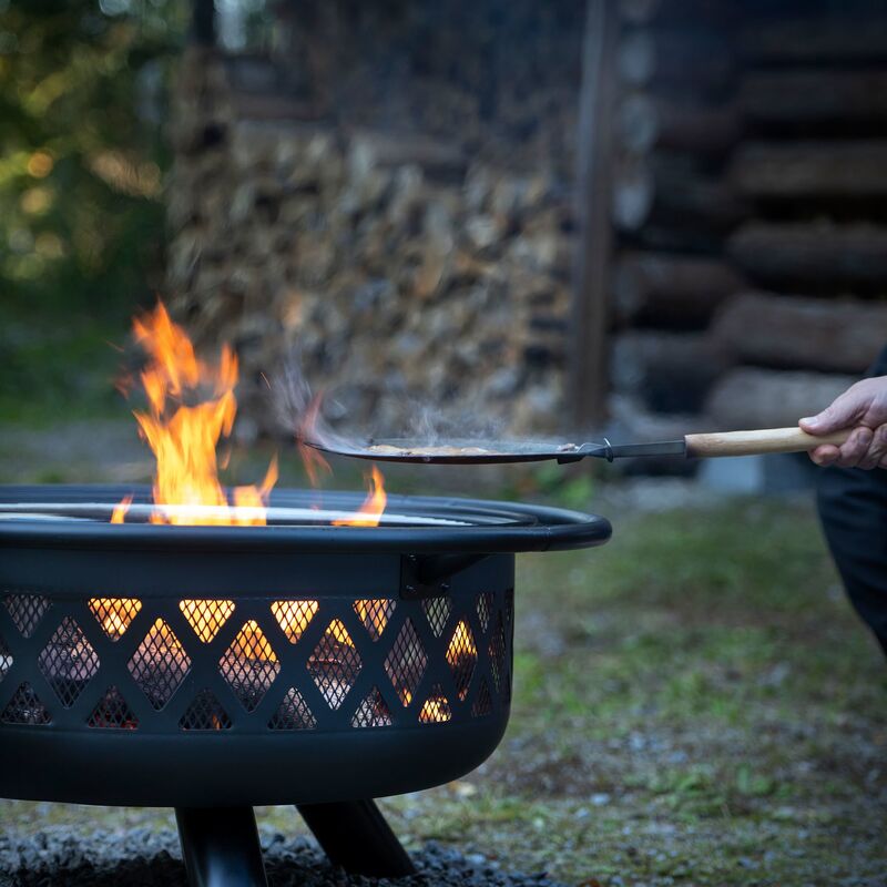 Grillpanna med fällbart handtag