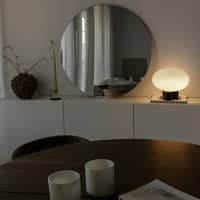 Mammut bordslampa, 28 centimeter, svart