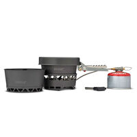 PrimeTech Stove Set II -kaasukeitin 2 × 1,3 litraa, harmaa