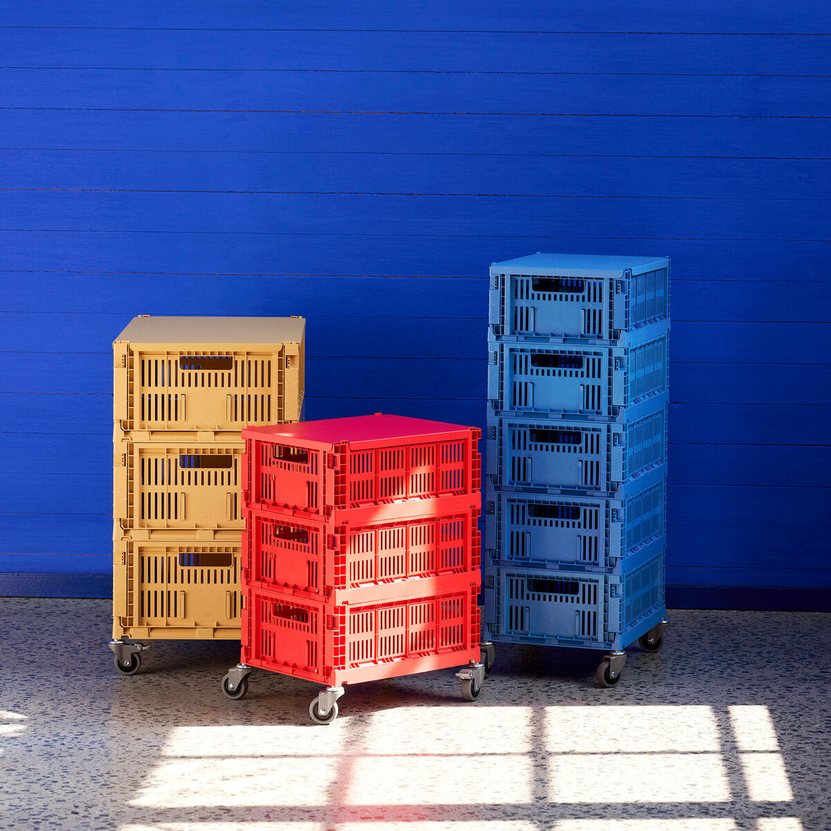 HAY Colour Crate Hjulsett medium, 4 stk