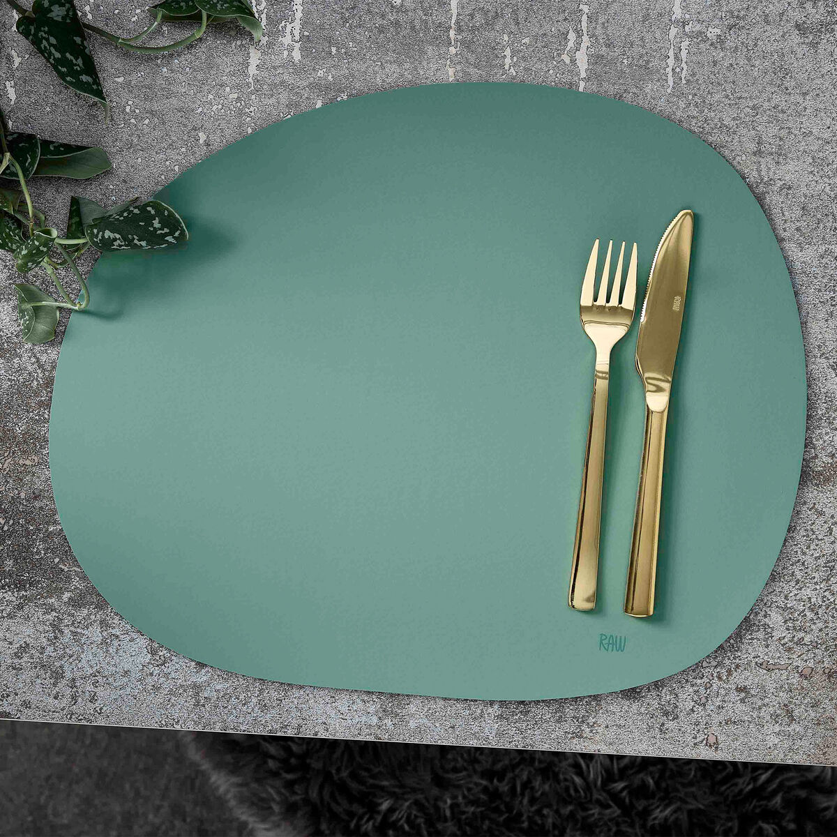 Raw bordbrikke, grønn