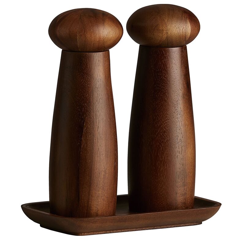 Raw salt- & peberkværne+ bakke