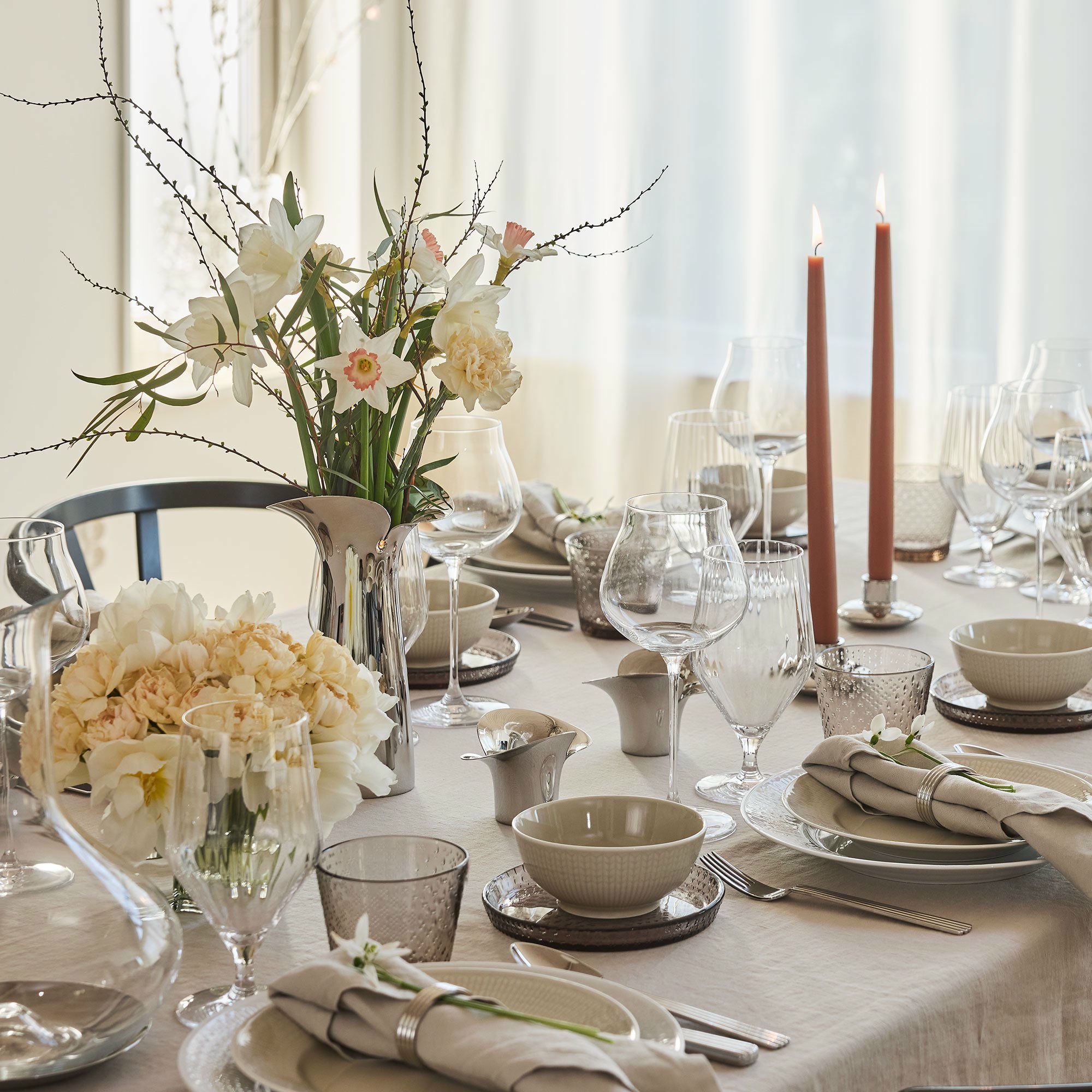 Alternativ bild 1 för Georg Jensen Bloom Botanica ljuslyktor, 2 st