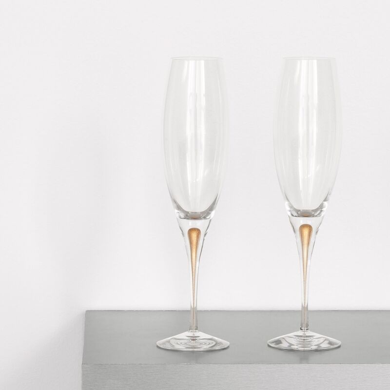 Intermezzo Champagne-glas, guld, 2 st